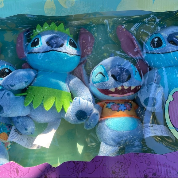 Disney Stitch Plush Collector Set 5 Pieces Hawaii Themed Collectible Kids Toys - Picture 4 of 16